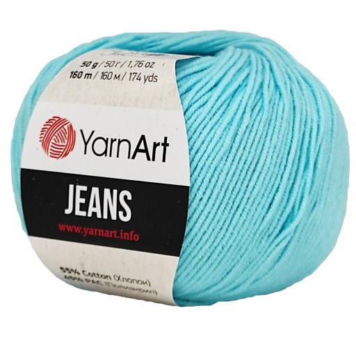 YARNART JEANS 76 azúrová priadza