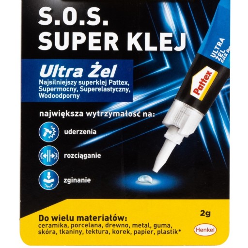 SUPER GLUE POWER GEL S.O.S. PATTEX 2G 1ks/BAL