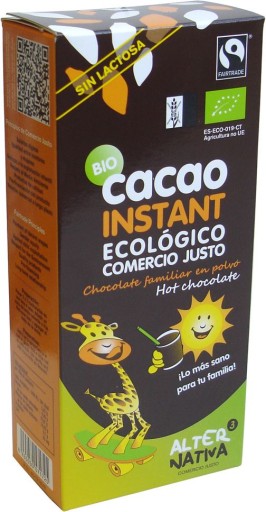 FAIR TRADE BEZLEPKOVÁ BIO PITNÁ ČOKOLÁDA 250 g - ALTERNATIVA