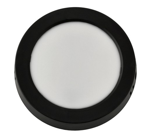 LED stropné svietidlo prisadené na povrch 12W 1200lm 4000K neutrálne čierne okrúhle