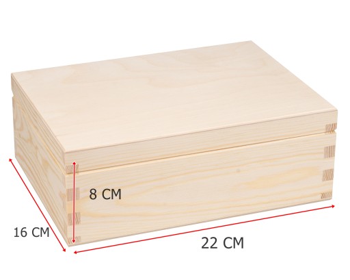 BOX drevená krabička 22x16cm ORGANIZÁTOR DARČEKOVÝCH NÁDOB