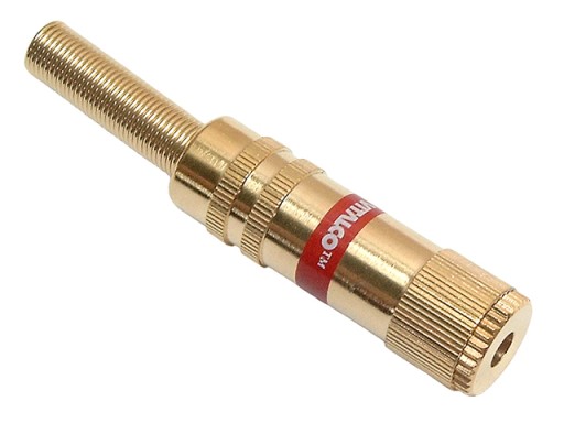 JACK zásuvka 3,5mm 3P TRS stereo HQ GOLD VITALCO