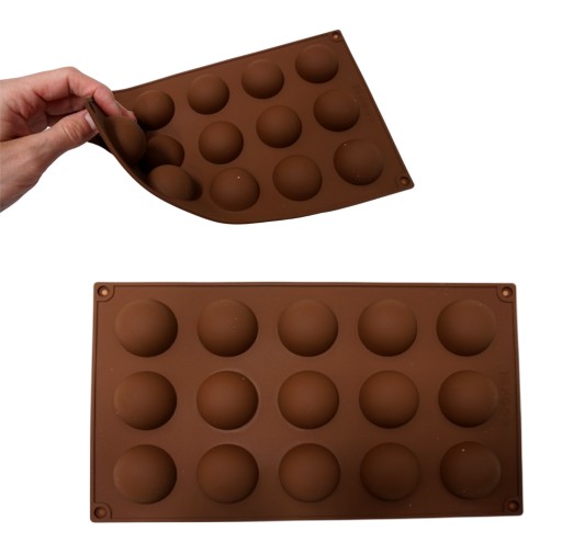 SILIKÓNOVÁ FORMA GUĽOVÉ POLOGUĽKY 15x MINIPORCIE