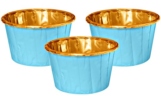 Modré a zlaté formičky na košíčky, 20 ks.