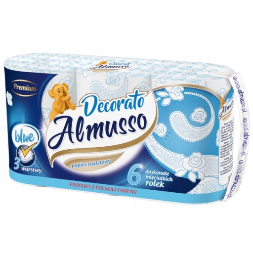 Toaletný papier Almusso Decorato Blue 6 ks.
