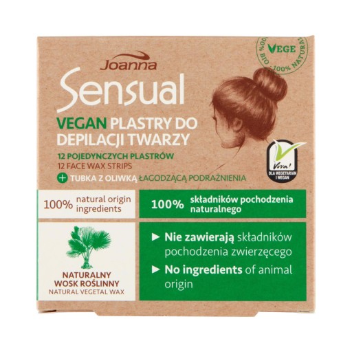 Joanna Sensual Vegan náplasti na depiláciu tváre 1