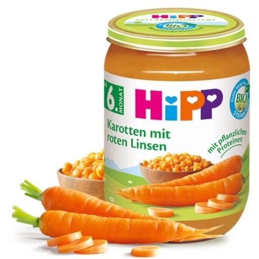 Hipp Bio večera Mrkva červená šošovica 6m 190g