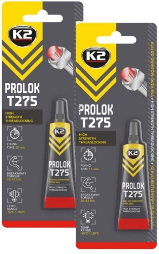 K2 PROLOK VYSOKÉ LEPIDLO 6ML PRE Skrutkovacie závity VYSOKÉ PEVNOSTI