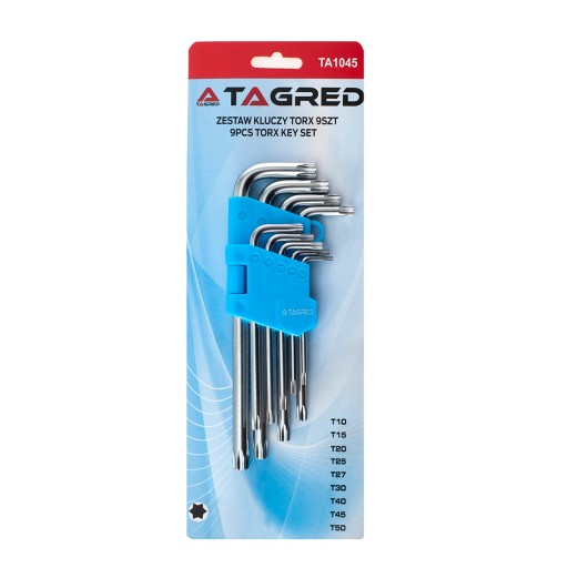 KĽÚČE TORX IMPUSUROVÉ TYP L s otvorom T10-T50 9KS