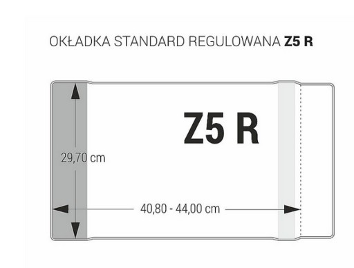 Biurfol Z5R nastaviteľný kryt 297mm x 408-440mm