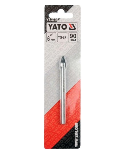 SKLO A KERAMICKÁ VŔTAČKA VŔTAČKA 6MM YATO