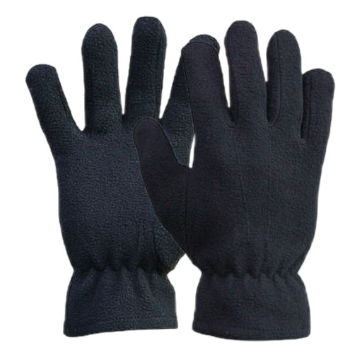 Zateplené ochranné fleecové rukavice, čierne, pánske, dámske