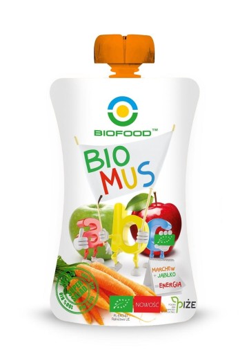 Ovocná pena mrkva jablko 90g BIOFOOD BIO