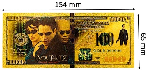 MATRIX Jedinečný zberateľský DARČEK s pozlátenými bankovkami