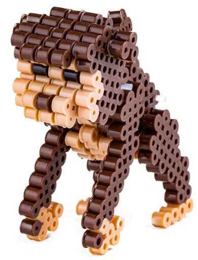 Nažehľovacie korálky 3D VZORKY Žehliaci stroj ZVIERATÁ Opice Pohyblivé prvky