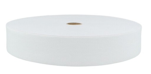 Pletená guma 3,5 cm plochá odevná guma 35 mm - biela