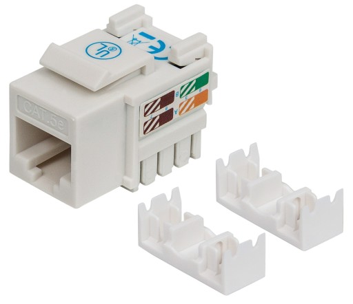Keyston RJ45 UTP CAT5E modul / biely / Intellinet