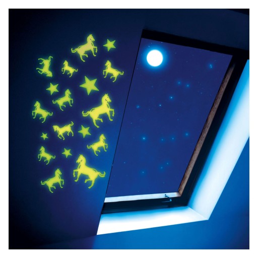Nálepky Hviezdy Kone Žiariace FLUORESCENT