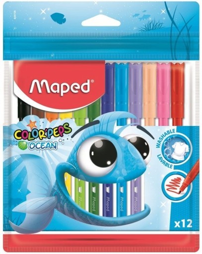 Popisovacie perá 12 farieb Maped ColorPeps Ocean