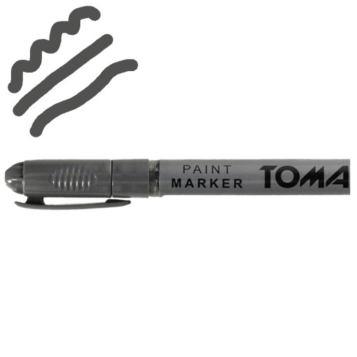 TOMA FINE Oil Marker, Sivý, DOBRÁ KVALITA!