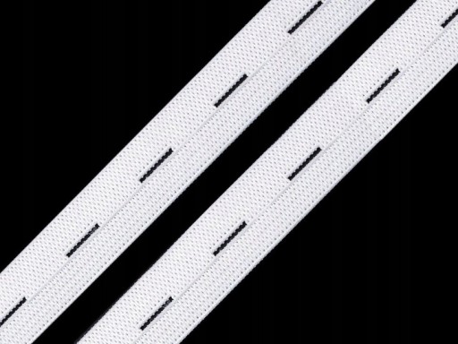 Gombíková elastická páska s otvormi 2,5 cm 25 mm - 5 m Biela