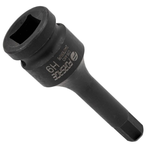 Nástavec na bity, imbusová hlava, 6-bodová nárazová hlava, 9 mm 1/2