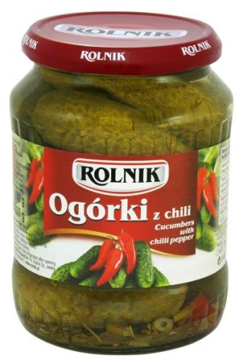Rolnik Uhorky s chilli 720 ml