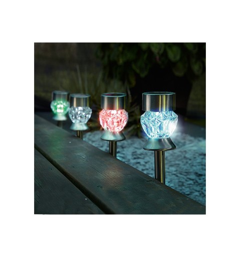 Záhradné svietidlo SOLAR CRYSTAL LED COLD + RGB