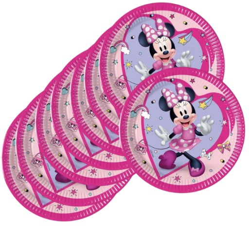 Minnie Mouse papierové taniere 8 kusov Narodeninové