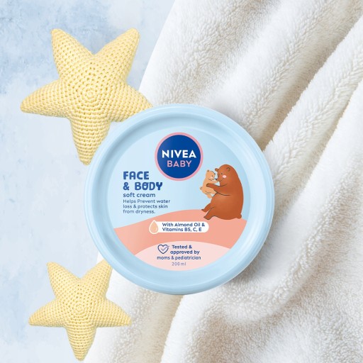 NIVEA BABY Ochranný krém na tvár a telo pre deti - hydratačný 200 ml