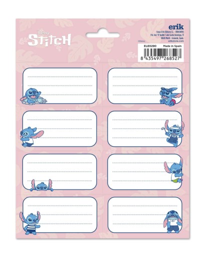 Nálepky na zošit Disney Stitch pre deti, sada 16 ks.
