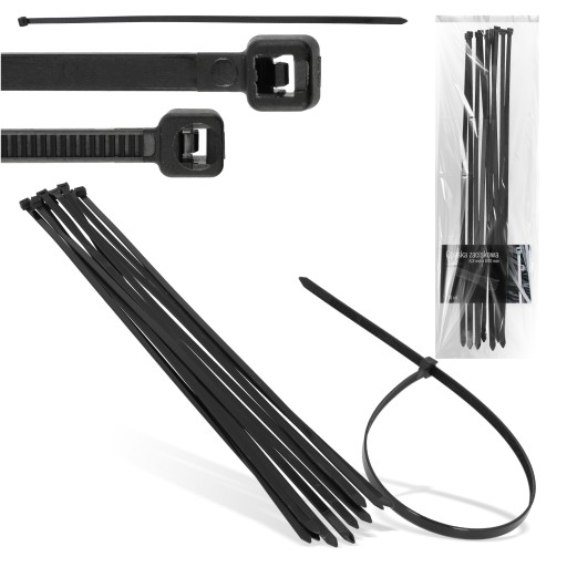 10x sťahovacie pásky Káblové pásky Zipsy 8,8 x 600 mm Silné UV sťahovacie pásky