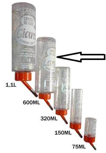Guľôčkové napájačky pre hlodavce 600ml napájačka pre králiky