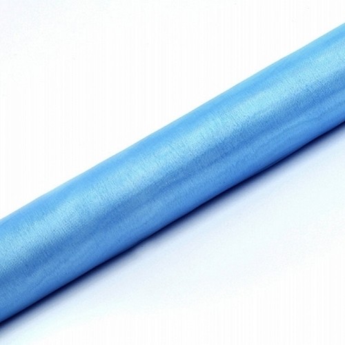 ORGANZA hladká 36cmx9m MODRÁ