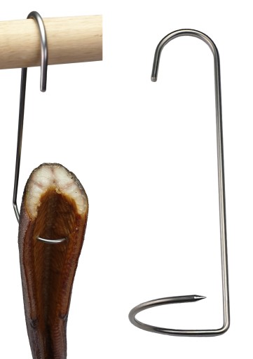 W-315 Háčik Veľké skrutkovacie háčiky na údenie rýb, 15 cm