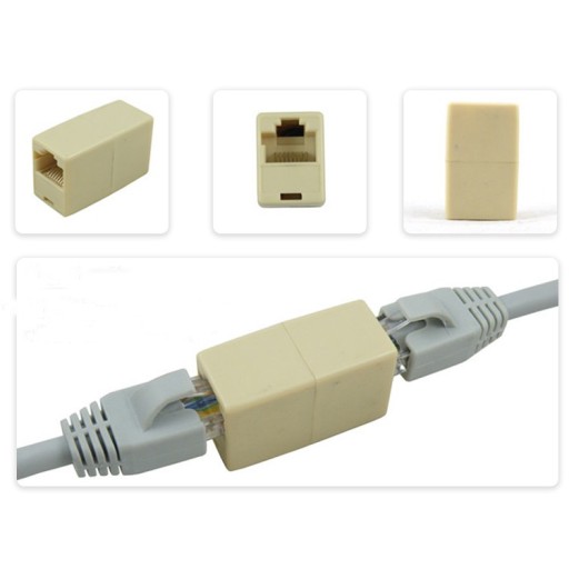 KONEKTOR, ADAPTÉR RJ45, 8P8C ZLATÝ ADAPTÉR