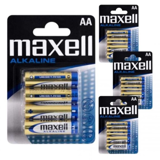 Maxell AA LR06 alkalické batérie (4 kusy) x 4