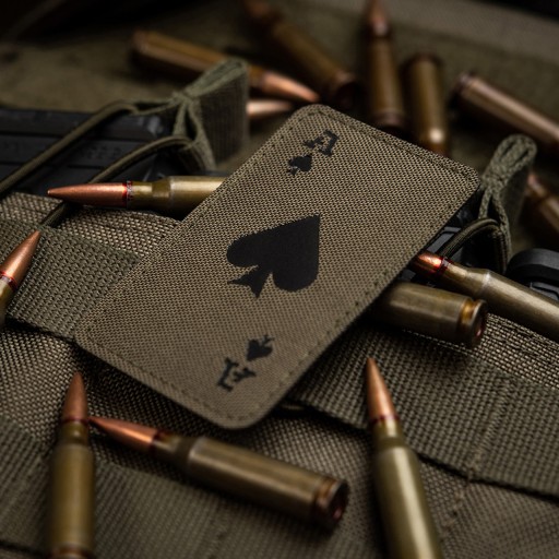ACE OF SPADES AKO SPADES ZNAK ZÁPLATA LASEROVÝM REZANÝM M-TAC ZELENÁ