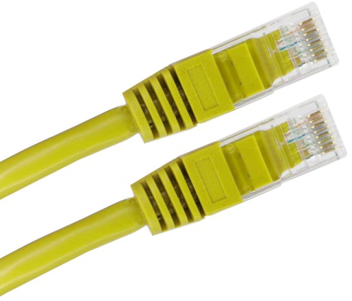Sieťový kábel RJ45 U/UTP, kat. 6, žltý, 3 m, 1 kus