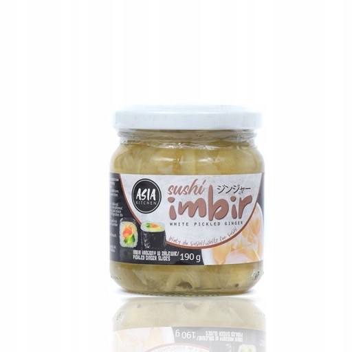 Marinovaný biely zázvor na sushi 190g Asia Kitchen