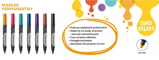 CENTROPEN 8576 čierny permanentný popisovač, rez