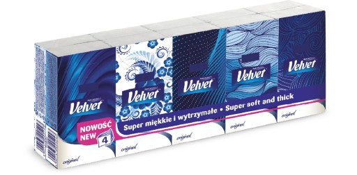 VELVET Originálne vreckovky 10x9 ks