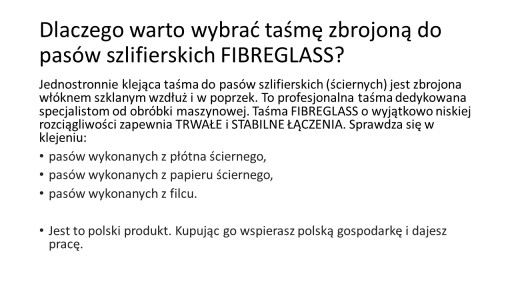 Vystužený pás pre brúsne pásy FIBERGLASS 5