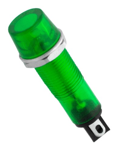 0655# Neónová lampa 6mm (zelená) 230v