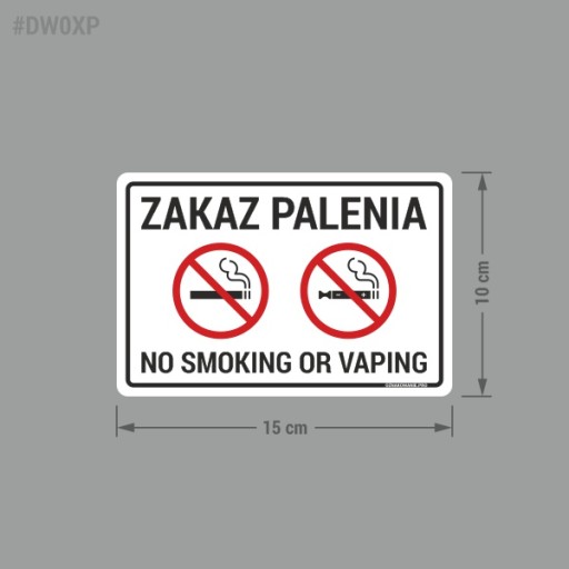 Nálepka - Zákaz fajčenia 10x15
