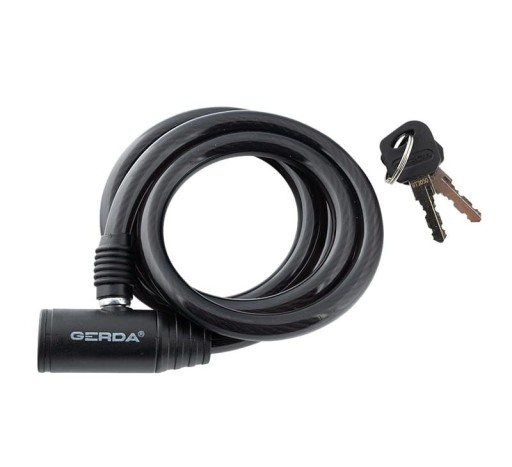 Zámok na bicykel GERDA FLEX 1000/8K, čierny