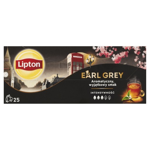 Set Lipton expresný čierny čaj EARL GREY, LEMON 2x25 sáčkov 87,5g