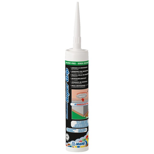 Biele akrylové montážne lepidlo ULTRABOND SUPER GRIP 310ml mamut MAPEI