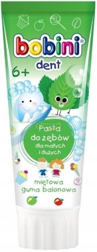 Bobini zubná pasta (+6 rokov) Mint Gum 75ml