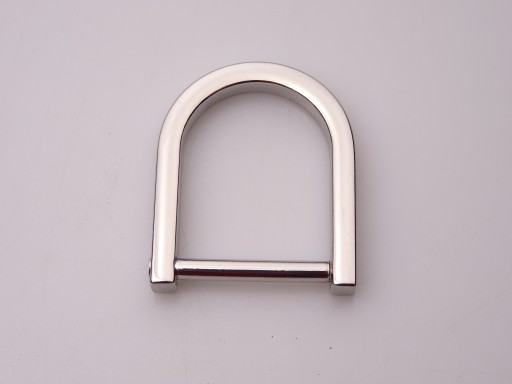 Leathercraft polkruh, točená slučka, 20 mm, strieborná